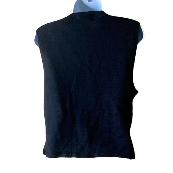 Worthington Vintage Beaded Sweater Vest Womens Small Button Up Chunky Knit Retro - Picture 4 of 5